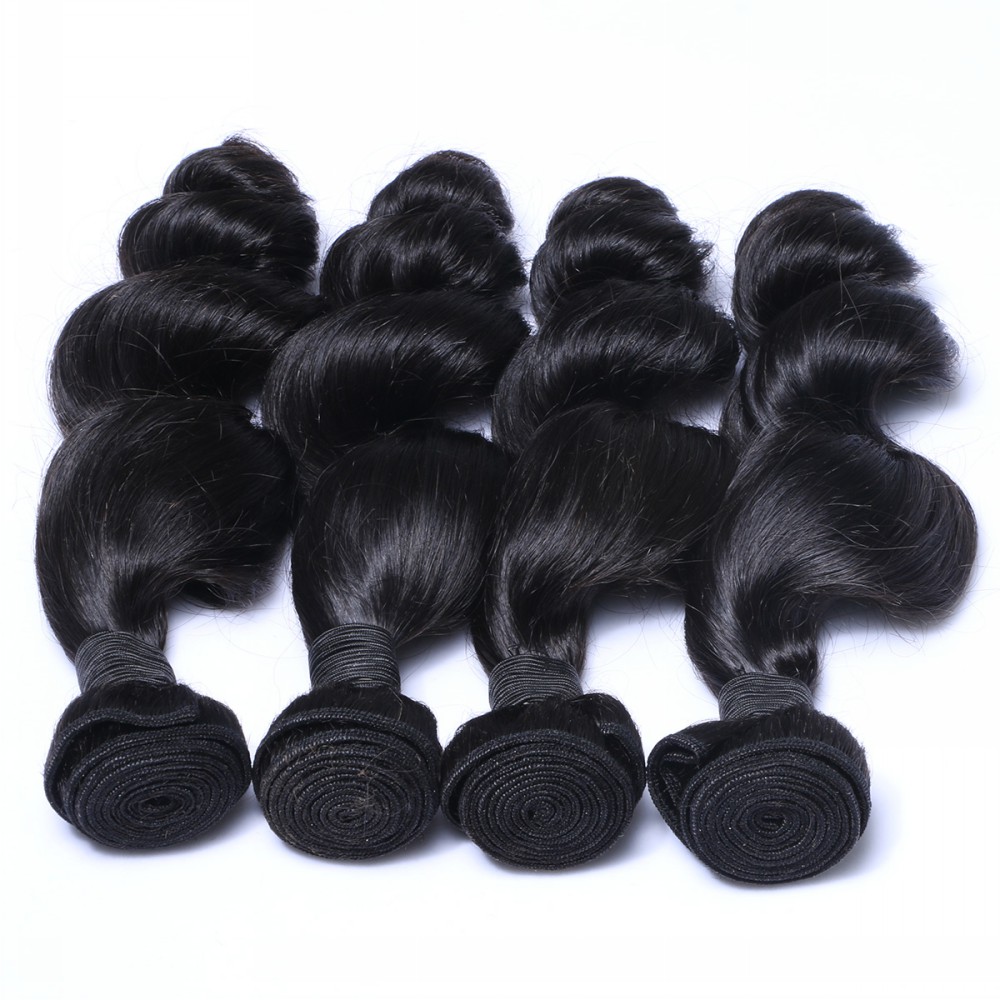 Remy hair extensions cuticle aligned hair loose wave bundles YL035